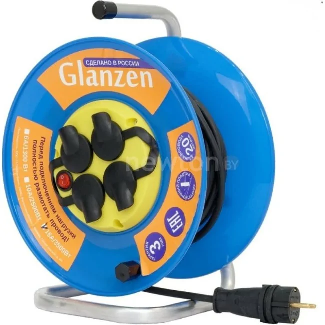 Удлинитель на катушке Glanzen EB-20-009