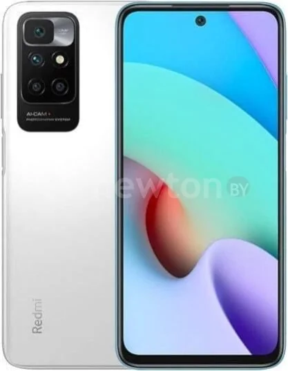 Телефон Xiaomi Redmi 10 без NFC 4GB/64GB международная версия (белая галька)