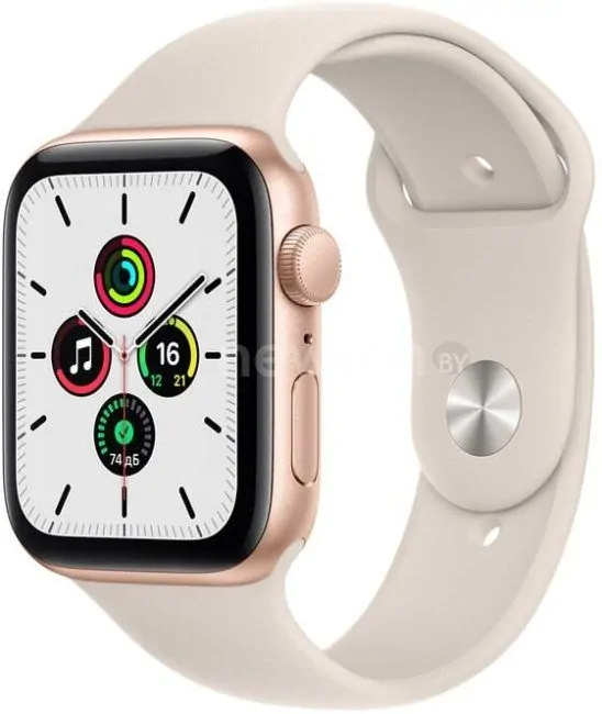 Умные часы Apple Watch SE 44 мм (алюминий золотистый/сияющая звезда)
