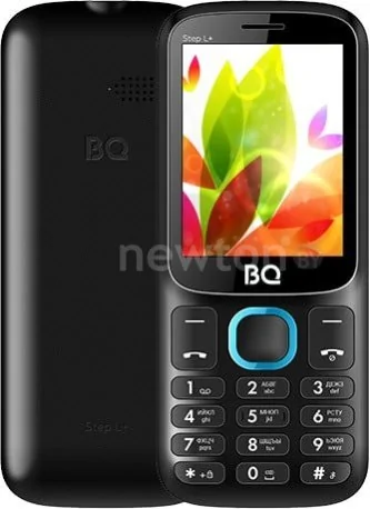Кнопочный телефон BQ BQ-2440 Step L+ (черный/голубой)