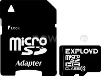 Карта памяти Exployd microSDHC (Class 10) 32GB + адаптер [EX032GCSDHC10]