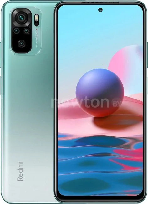 Телефон Xiaomi Redmi Note 10 4GB/128GB (зеленое озеро)