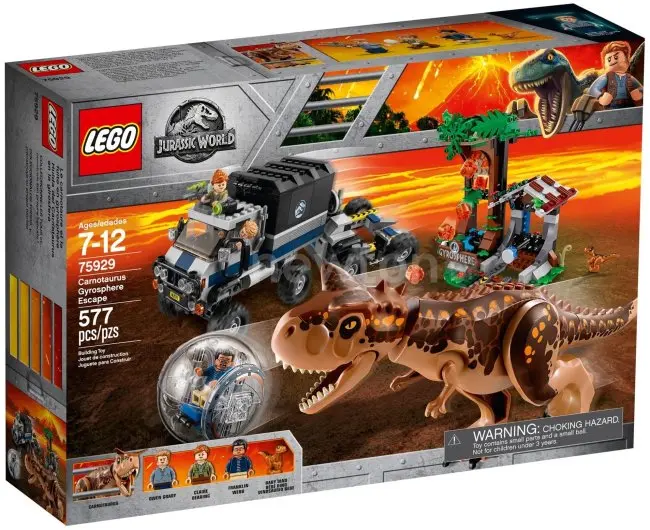 Конструктор LEGO Jurassic World 75929 Побег Карнотауруса из гиросферы