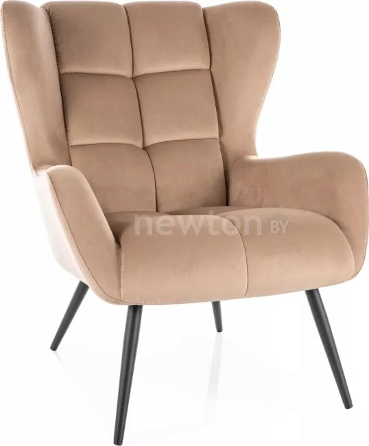 Интерьерное кресло Signal Louis Velvet 28 (бежевый/черный)