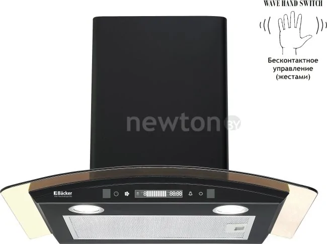 Кухонная вытяжка Backer QD60E-MC Black 12K