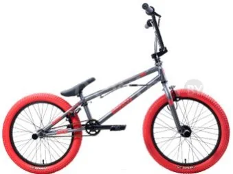 Велосипед Stark Madness BMX 3 2025 (темно-серый матовый/красный)