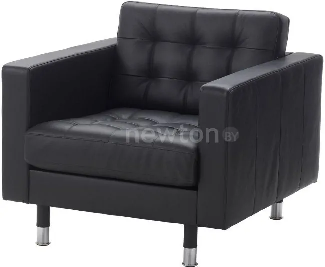 Интерьерное кресло Ikea Ландскруна (бумстад черный/металл) 492.486.17