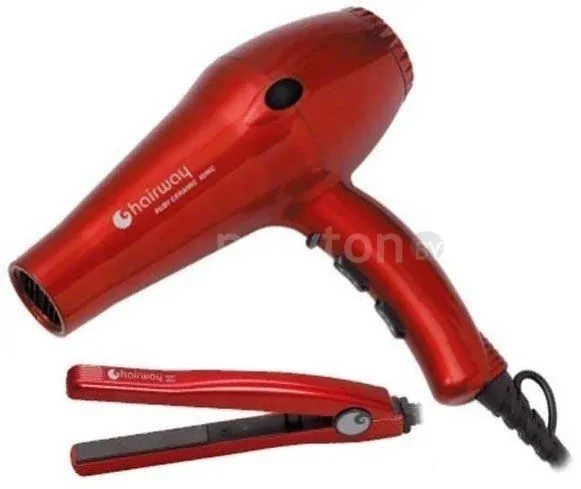 Набор фен + выпрямитель Hairway Ruby Ceramic Ionic + Ruby Ceramic Ionic Iron 03053