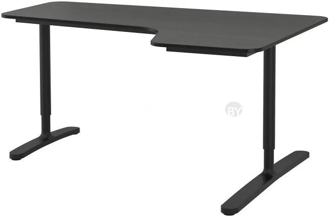 Стол Ikea Бекант (черная морилка/черный) 492.828.66