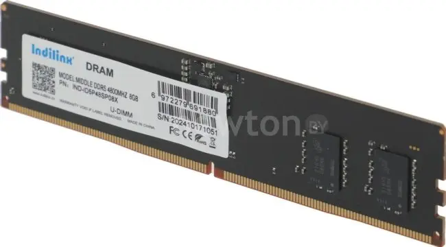 Оперативная память Indilinx 8ГБ DDR5 4800 МГц IND-ID5P48SP08X