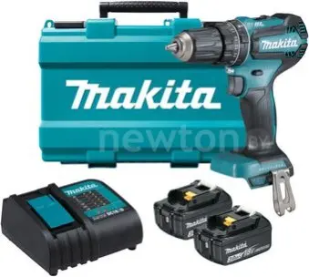 Ударная дрель-шуруповерт Makita DHP485SFE (с 2-мя АКБ, кейс)