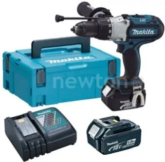 Ударная дрель-шуруповерт Makita DHP451RTJ (с 2-мя АКБ, кейс)