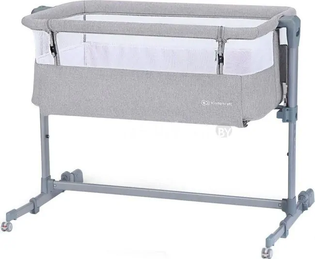 Приставная детская кроватка KinderKraft Neste Air (grey light melange)