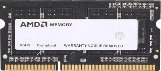 Оперативная память AMD 8GB DDR3 SODIMM PC3-12800 R538G1601S2SL-U