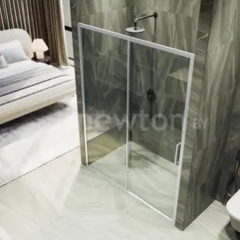 Душевая дверь MaybahGlass 195x160 MGD-1636-5 (бесцветное стекло/хром матовый)