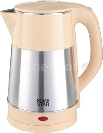Электрический чайник HomeStar HS-1055 (стальной/бежевый)