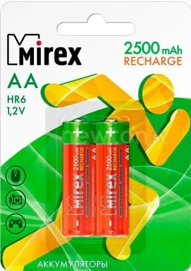 Аккумуляторы Mirex AA 2500mAh 2 шт HR6-25-E2
