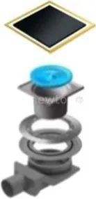Трап/канал Pestan Confluo Standard Black Glass 4 Gold