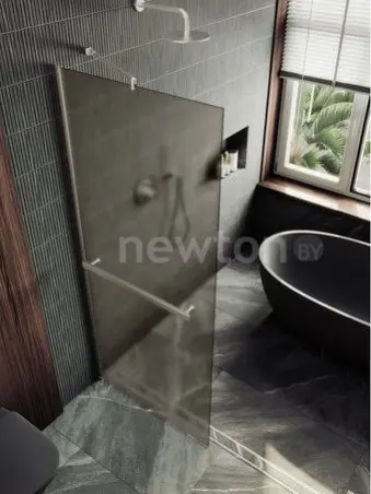 Душевая стенка MaybahGlass 89x195 MGD-734-5ш (бронзовое матовое стекло/хром матовый)
