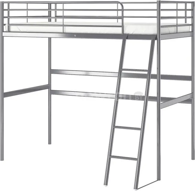 Кровать-чердак Ikea Свэрта 200x90 (серебристый) 103.668.24