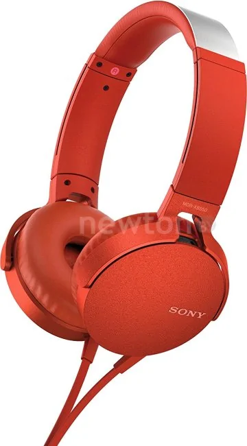 Наушники с микрофоном Sony MDR-XB550AP (красный)