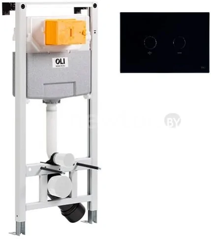 Инсталляция для унитаза OLI 120 ECO 879235 + 878490 (черный матовый)
