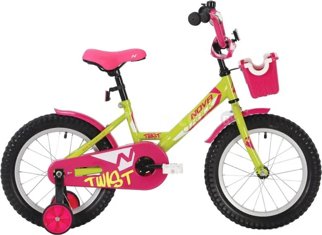Детский велосипед Novatrack Twist New 18 2020 181TWIST.GNP20 (зеленый/розовый)