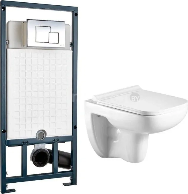 Унитаз WeltWasser Kehlbach 004 GL-WT + Marberg 507 SE (белый глянец/хром)