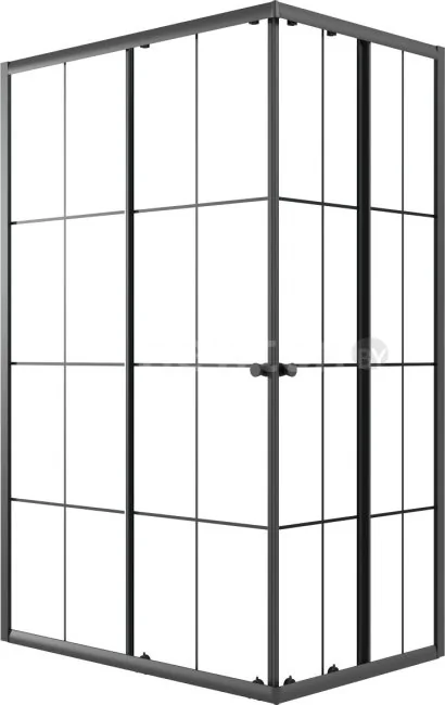 Душевой уголок Niagara Eco NG-1018-14QKL 100x80x190 (черный/стекло клетка)