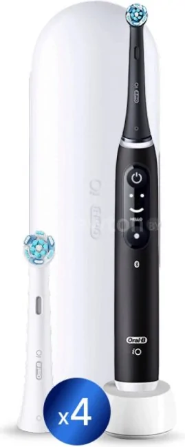 Электрическая зубная щетка Oral-B iO 6 (с насадкой Ultimate Clean 4 шт, черный)