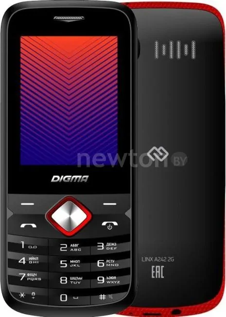 Телефон Digma Linx A242 2G (красный)