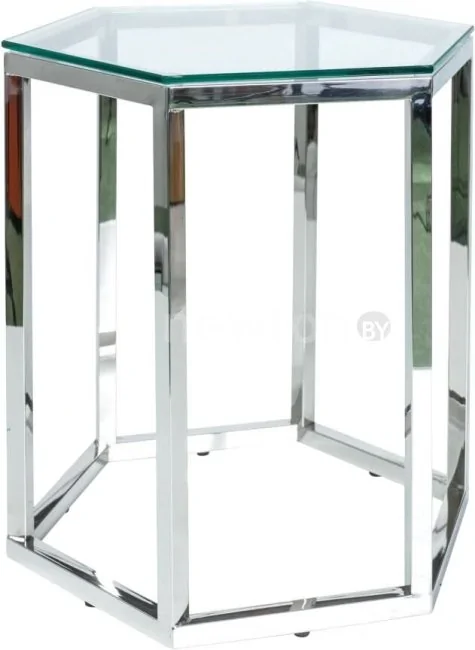 Журнальный столик Signal Conti 48x42 (прозрачный/хром)