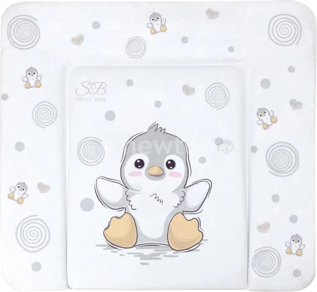 Пеленальный матрас Sweet Baby Pinguino New Grigio 80x71 (пингвин серый)