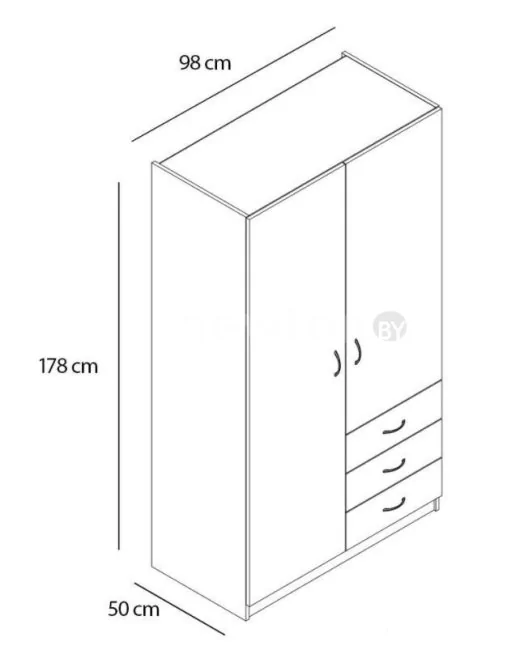 Шкаф распашной Involux Roskilde 701-176-1028 (венге)