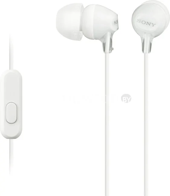 Наушники с микрофоном Sony MDR-EX15AP (белый)