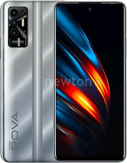Телефон Tecno Pova 2 4GB/128GB (серебристый)