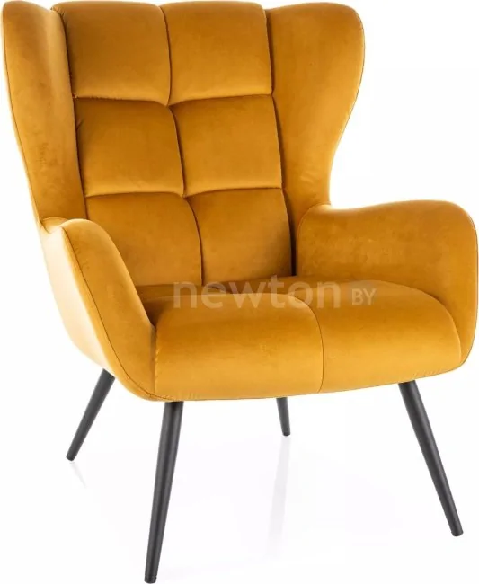 Интерьерное кресло Signal Louis Velvet 68 (карри/черный)