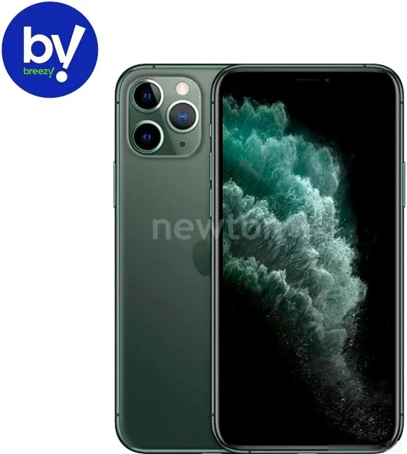 Телефон Apple iPhone 11 Pro Max 64GB Воcстановленный by Breezy, грейд B (темно-зеленый)