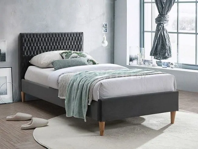 Кровать Signal Azurro Velvet 90x200 (серый)