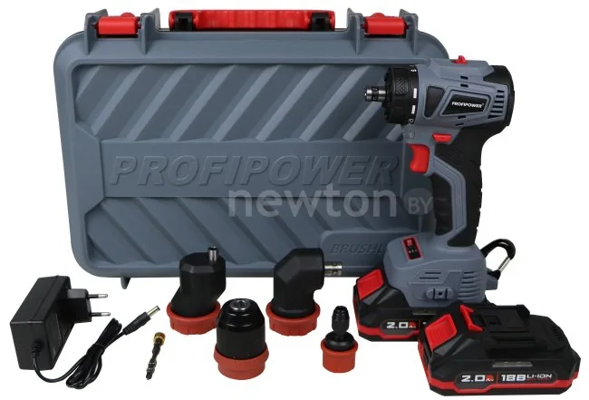 Дрель-шуруповерт Profipower MKBL-18BM (с 2-мя АКБ, кейс, сменные патроны)