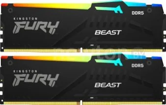 Оперативная память Kingston FURY Beast RGB 2x32ГБ DDR5 6000 МГц KF560C36BBE2AK2-64