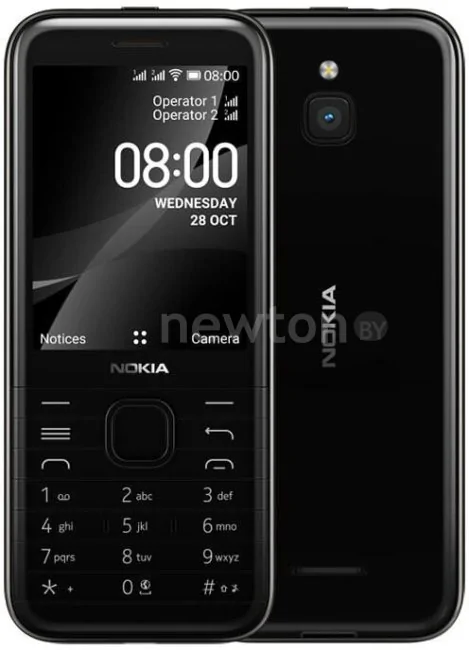 Телефон Nokia 8000 4G Dual SIM (черный)