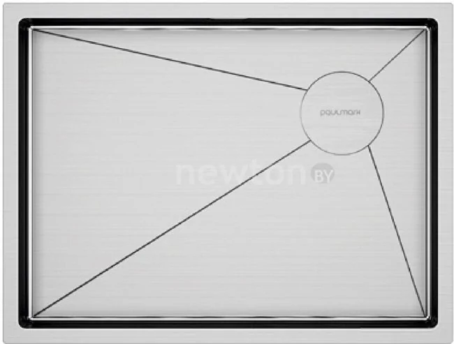 Кухонная мойка Paulmark NEXT-SKEW 58 Uni PM885844-BS (стальной/брашированная сталь)