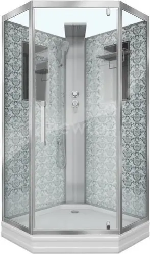 Душевая кабина Niagara NG-7717WBK 100x100x210 (прозрачное стекло)