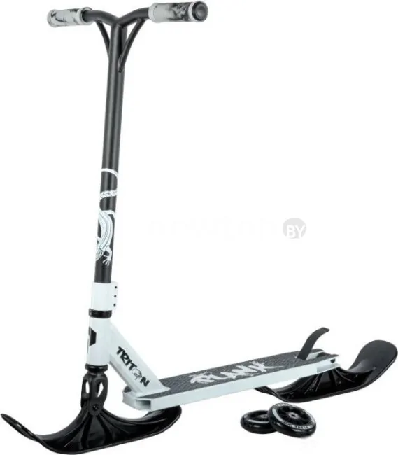 Самокат на лыжах Plank Triton P20-TRI100W-S+SKI (белый/ящерица)