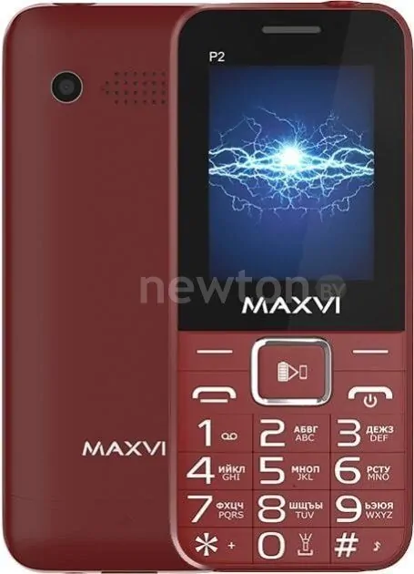Телефон Maxvi P2 (винный красный)