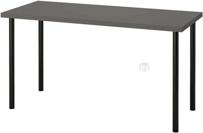Стол Ikea Лагкаптен/Адильс 194.170.65 (темно-серый/черный)