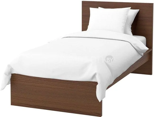 Кровать Ikea Мальм 200x90 (коричневый ясень, Лурой) 192.109.13