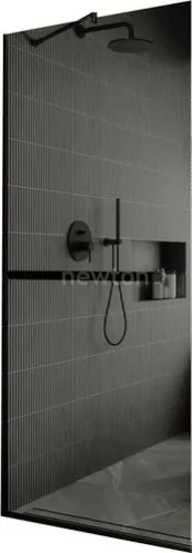 Душевая стенка MaybahGlass 109x119 MGD-717-6у (графитовое стекло/черный)