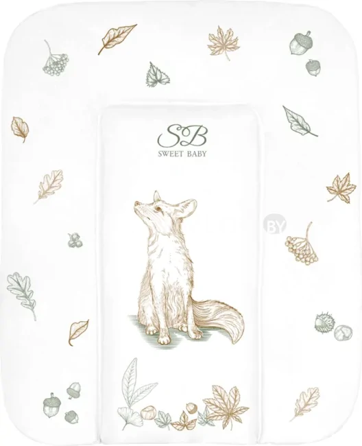 Пеленальный матрас Sweet Baby Foresta Magica Crema Arancio 58x71 (лиса бежевый/оранжевый)